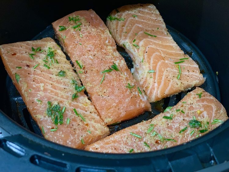 Air Fryer Zesty Marinated Salmon - Recipe Wonderland