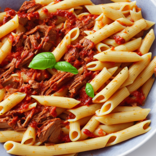 Penne Pasta With BBQ Pork